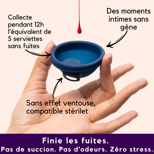 Femdisc: coupe menstruelle améliorée réutilisable avec languette