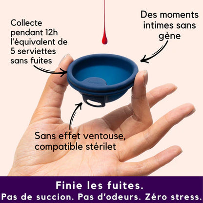 Femdisc: coupe menstruelle améliorée réutilisable avec languette